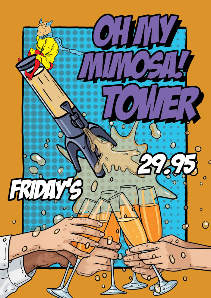Oh My Mimosa Tower - $29.95 every Friday at The Flying Biscuit Cafe